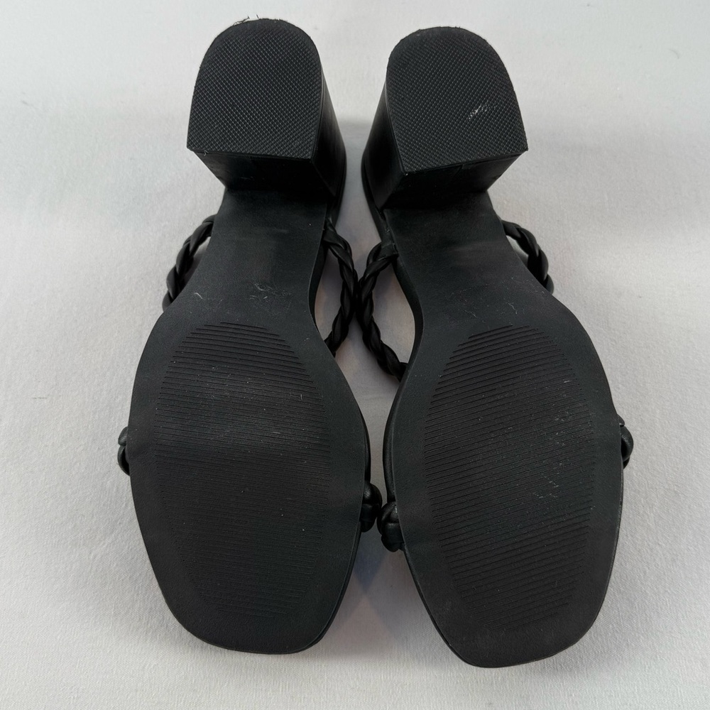 Dolve Vita Braided Block Heel Sandal in Black Size 8 - Picture 7 of 7